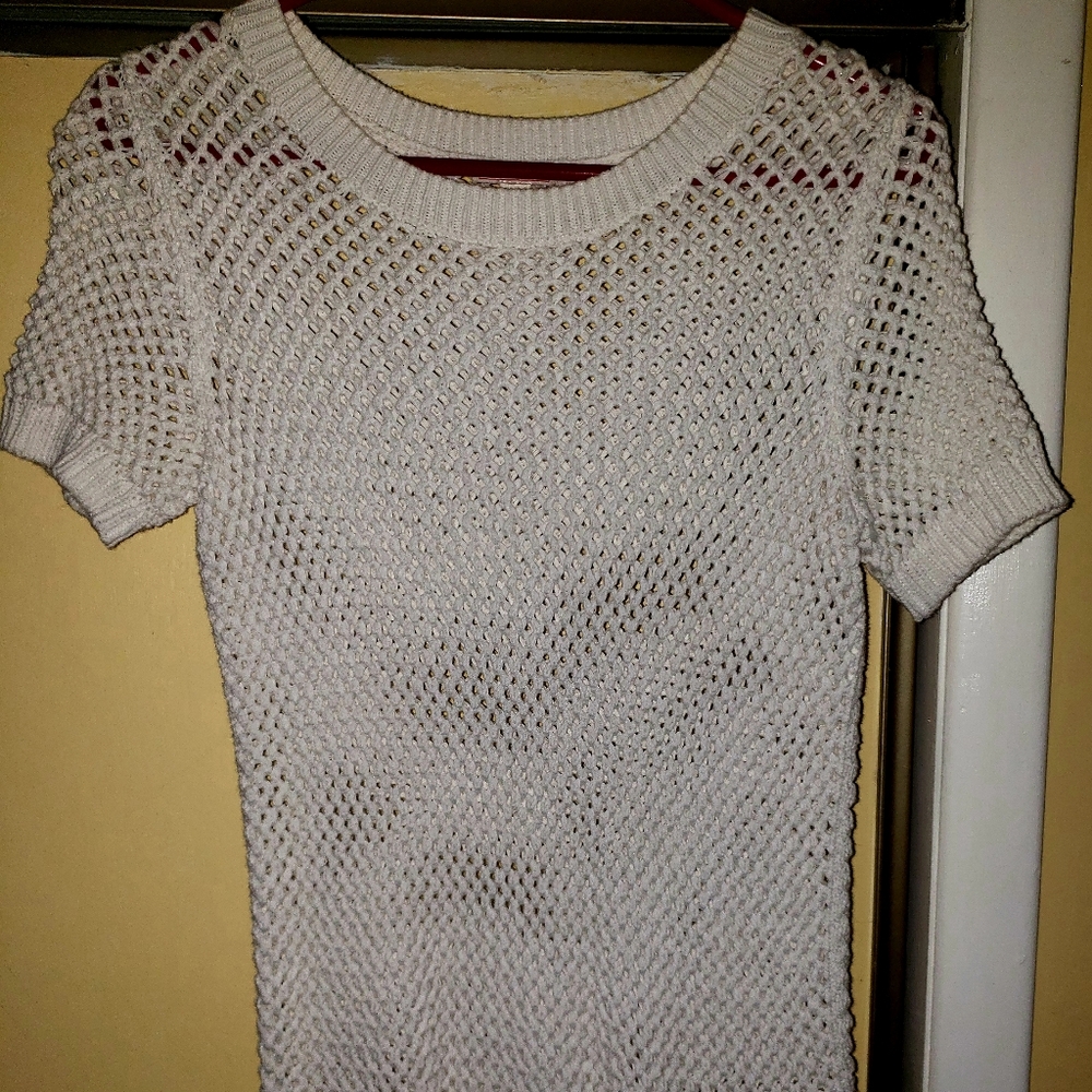 White Netted Top